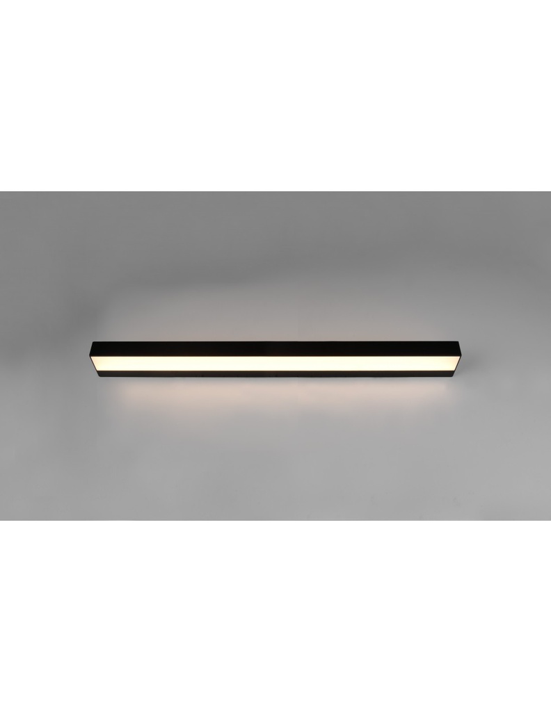 Lampada Specchio Bagno Doppia Emissione Led 13w Rocco Nero IP44 Trio Lighting - Samnite