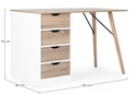 Scrivania Alberta con cassettiera effetto legno 120x60x75h cm - Samnite