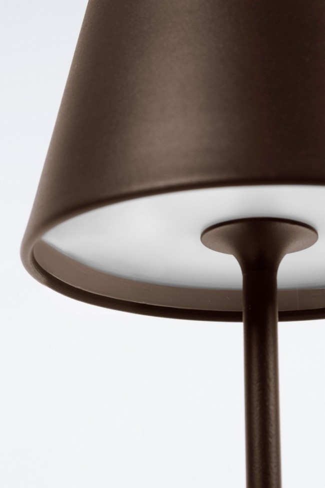 Lampada Tav. Led Etna Marrone H38 - Samnite