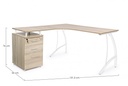 Scrivania angolo con cassettiera legno Kavita - Samnite