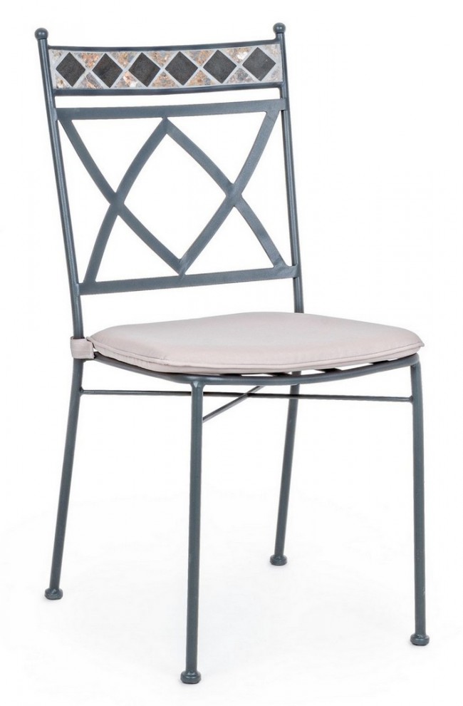 Sedia Berkley in metallo da esterno - Samnite