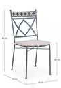 Sedia Berkley in metallo da esterno - Samnite