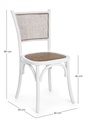 Sedia bianco in legno stile rustico - Samnite