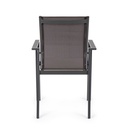 Sedia con braccioli Crozet da esterno dark antracite - Samnite