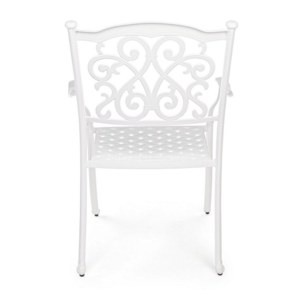 Sedia con bracciolo Ivrea bianco da esterno - Samnite
