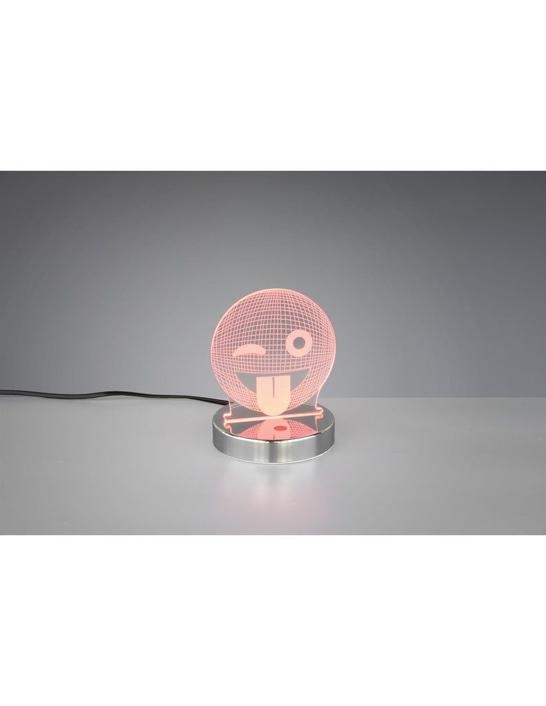 Lampada da Tavolo Smiley Led Dimmerabile RGB H15 cm Trio Lighting - Samnite