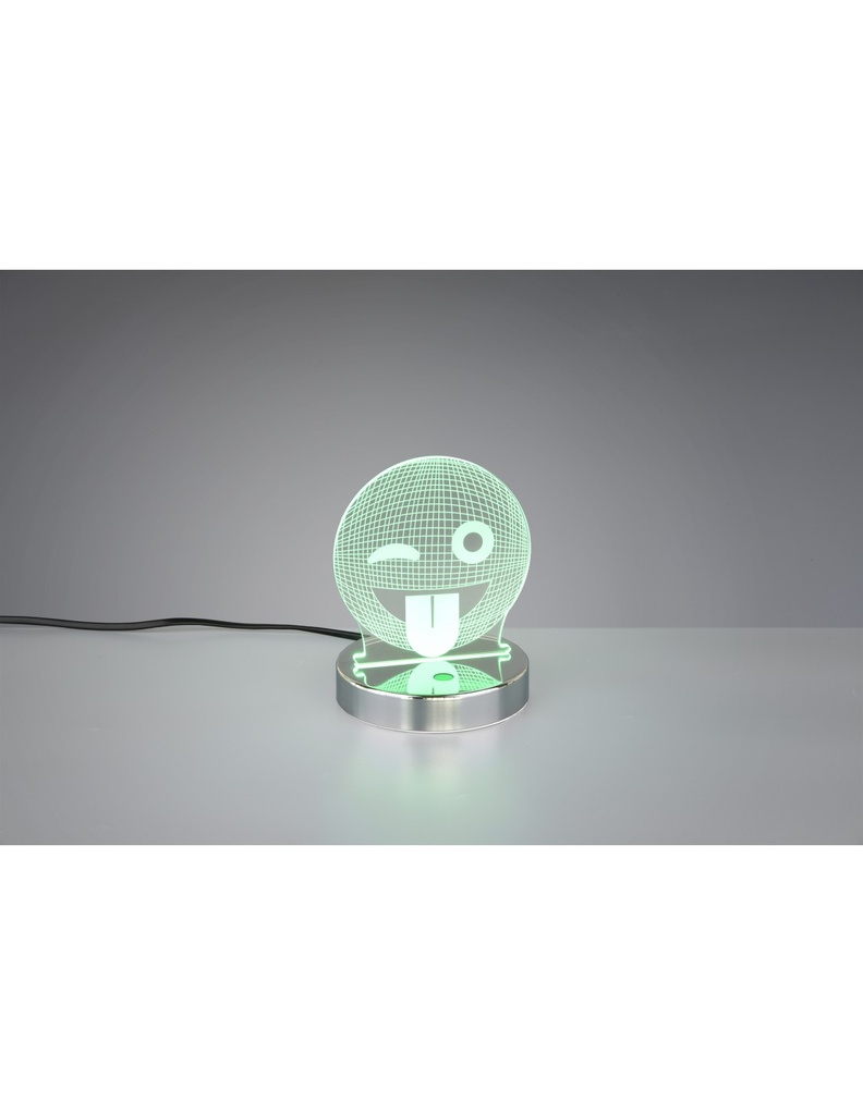 Lampada da Tavolo Smiley Led Dimmerabile RGB H15 cm Trio Lighting - Samnite