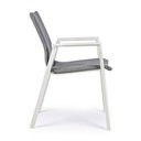 Sedia da giardino esterno bianco grigio impilabile - Samnite