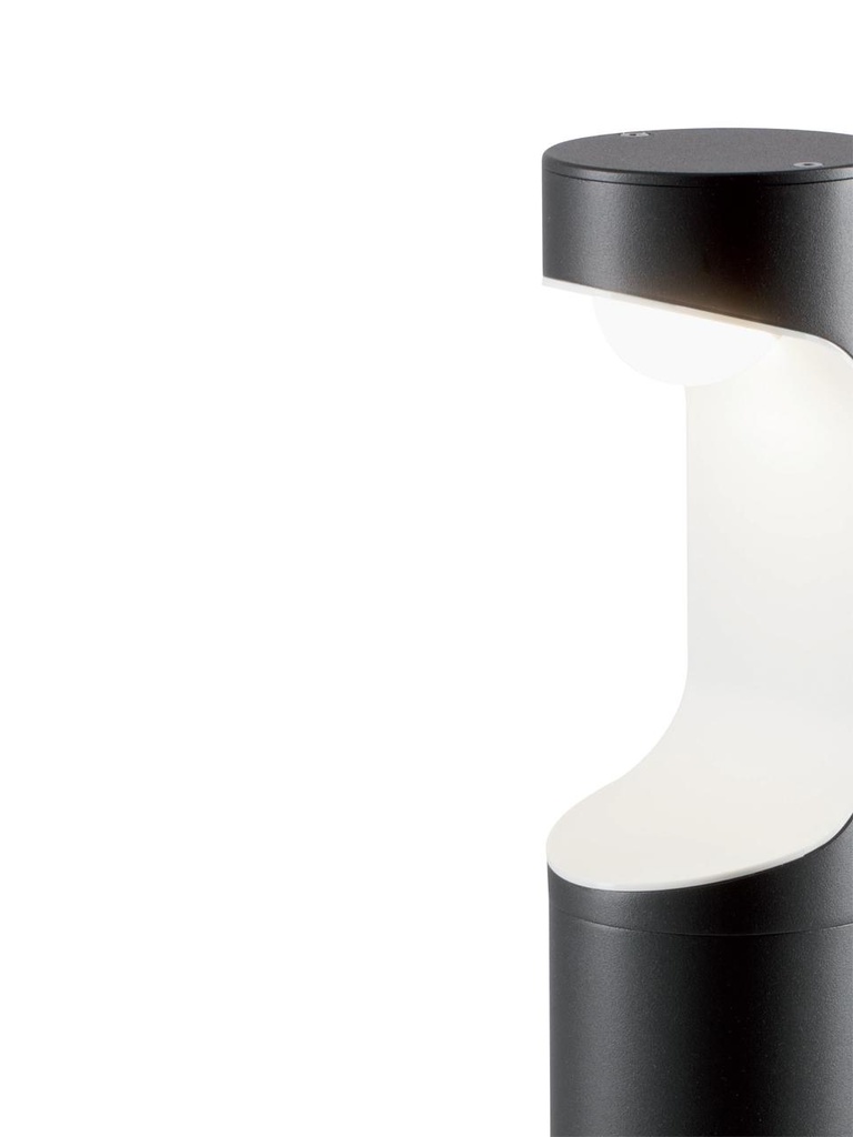 Lampada da esterno in alluminio pressofuso con diffusore opalino - 9W, 1155 lumen, 4000°K grafite - Samnite