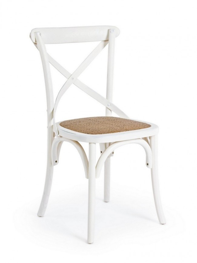 Sedia in  Legno Bianca retro - Samnite