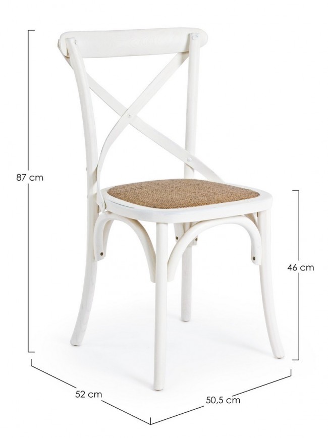 Sedia in  Legno Bianca retro - Samnite
