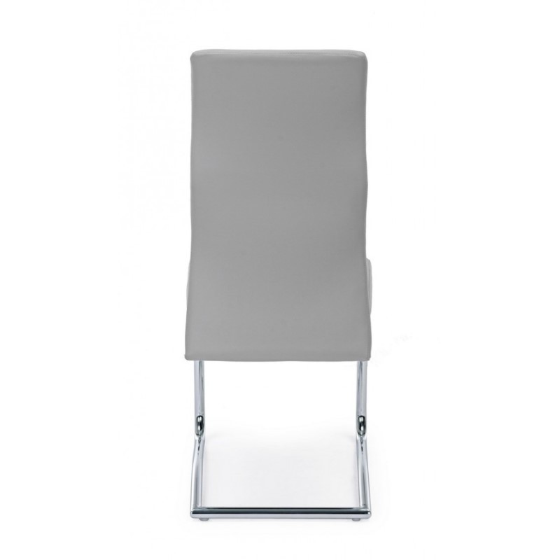 Sedia in ecopelle Grigio Chiaro THELMA 44x58x h104 cm - Samnite