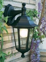 Lampada da esterno in alluminio pressofuso con diffusori in vetro trasparente - Altezza max 155mm - Potenza massima 60W nero - Samnite