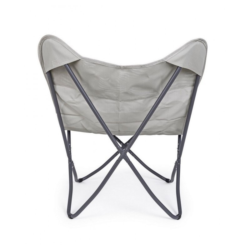 Sedia mare pieghevole in textilene Natural BUTTERFLY GABICCE 77.5x81x h89 cm - Samnite