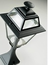 Lampada da esterno in alluminio pressofuso con diffusori in vetro trasparente grafite - Samnite