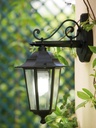 Lampada da esterno in alluminio pressofuso con diffusori in vetro trasparente nero - Samnite