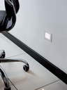 Lampada da incasso in alluminio pressofuso con diffusore in vetro satinato - 3W, 300 lumen, 4000°K bianco - Samnite