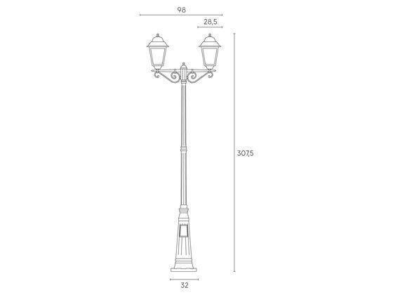 Lampada da parete in alluminio pressofuso con diffusori in vetro trasparente nero - Samnite