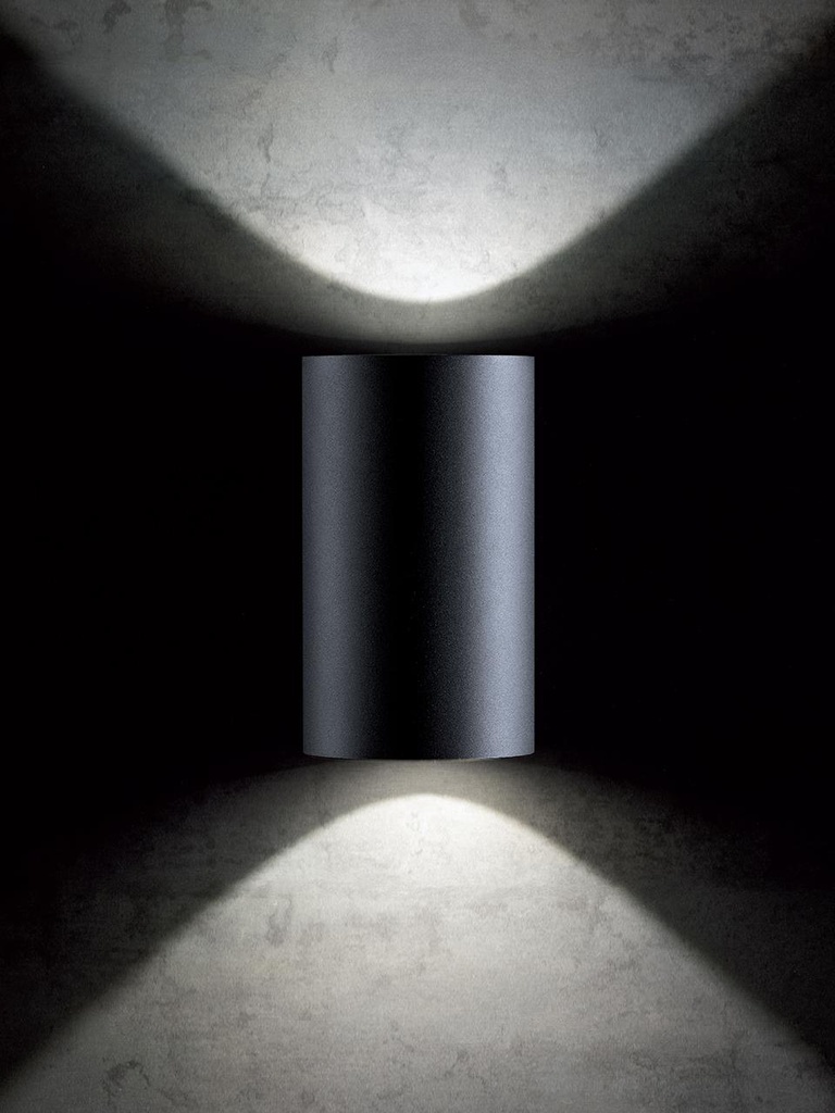 Lampada da parete in alluminio pressofuso, diffusori in vetro trasparente, 20W, 2120 lumen, luce calda bianco - Samnite