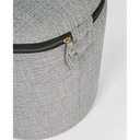 Set 2 Pouf in tessuto con contenitore Grigio RADMILA - Samnite