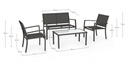 Set salotto antracite in metallo - Samnite