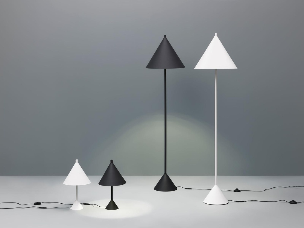 Lampada da terra in metallo nero D40xD40x156h cm - Samnite