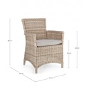 2x Sedia con braccioli con cuscino Jupiter New  Cod.0660338