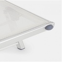 Lettino Cross con ruote in alluminio bianco - Samnite