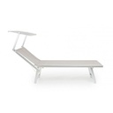 Lettino OCEAN pieghevole in alluminio di colore grigio - Samnite