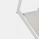 Lettino OCEAN pieghevole in alluminio di colore grigio - Samnite