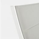 Lettino alto in alluminio bianco con ruote Cleopas - Samnite