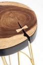 Sgabello bar oro in legno stile atmosphere - Samnite