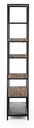 Libreria 6 piani in metallo stile industriale cm 84x35x188h - Samnite