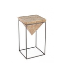 Sgabello in acciaio seduta in legno di abete PRISMY 31x31xh.55 cm - Samnite