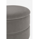 Sgabello struttura metallo dorato velluto grigio - Samnite