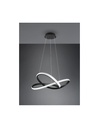 Sospensione Moderna Course Nera Led Dimmer 27W Ø60 cm Trio Lighting - Samnite
