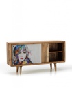 Madia moderna etnica  marrone legno di mango cm 160 x 45 x h 85 - Samnite