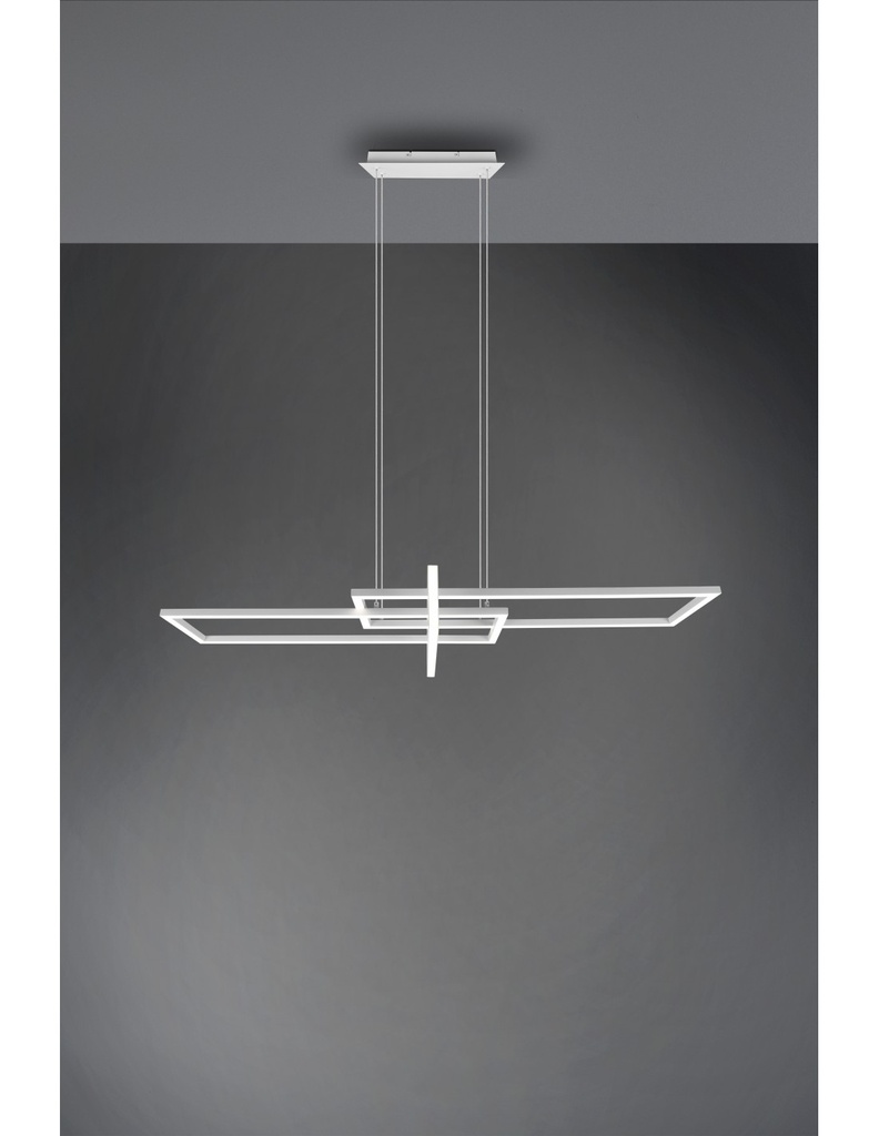 Sospensione Salinas 3 Rettangoli Led 34w Bianco L110 cm Dimmerabile Trio Lighting - Samnite
