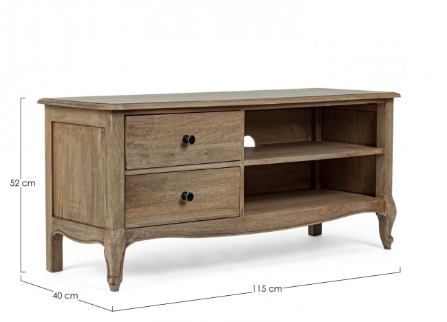 Mobile porta tv 2 cassetti in legno stile classico - Samnite