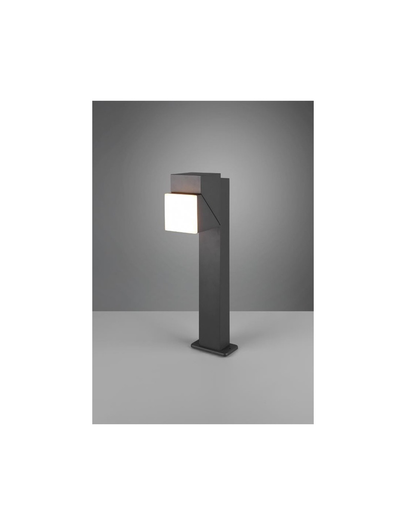 Palo Basso Led Orientabile Avon Alluminio Antracite IP54 Trio Lighting - Samnite