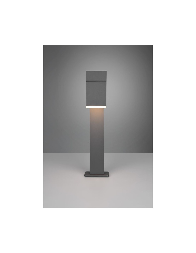 Palo Basso Led Orientabile Avon Alluminio Antracite IP54 Trio Lighting - Samnite