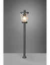 Palo Da Esterno Cavado Lanterna Vintage Alluminio Antracite IP44 Trio Lighting - Samnite