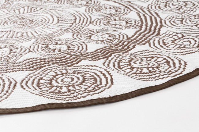 Tappeto Rasht Bianco-Marrone D150 - Samnite