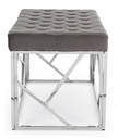 Panca Rayan in velluto grigio 97x44 cm - Samnite