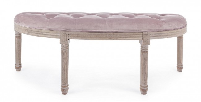 Panca classica Tilde Woodrose in velluto 125x42x48h cm - Samnite