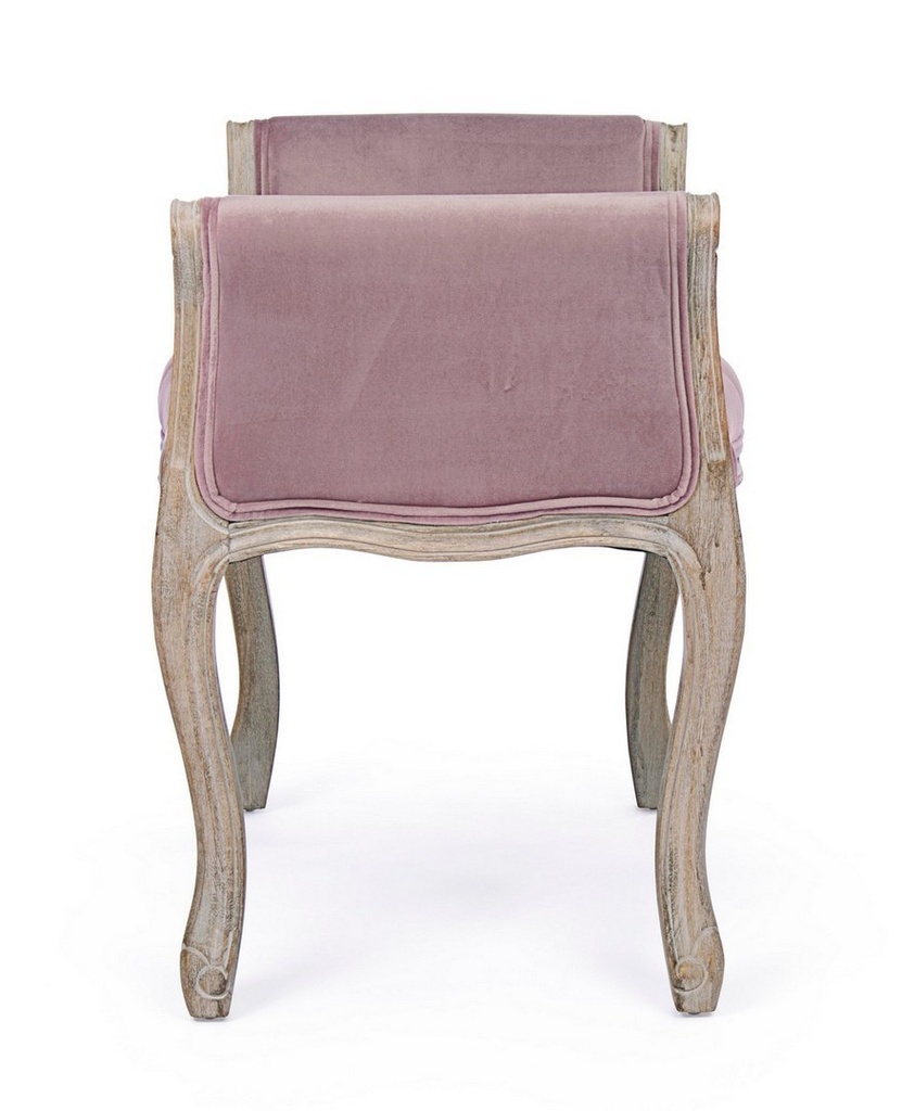 Panca singola classica legno velluto Diva cm 71 x 48 x 60 - Samnite