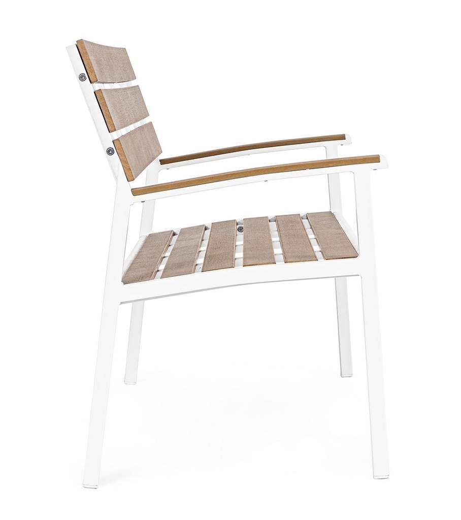 Panchina arredo giardino bianco Isak - Samnite