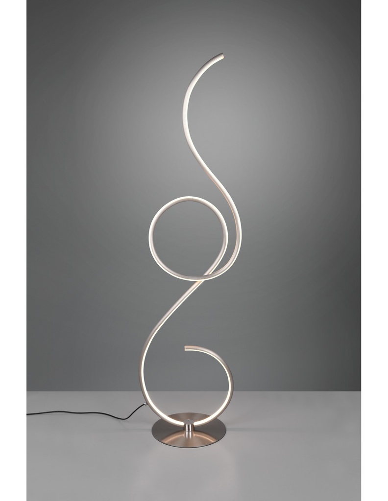 Piantana Moderna Led Dimmer Per Soggiorno Jive Nichel Trio Lighting - Samnite