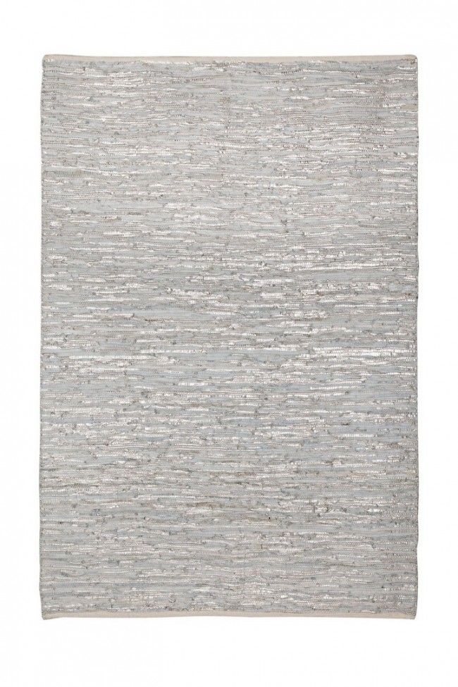 Tappeto pelle argento Helen - Samnite