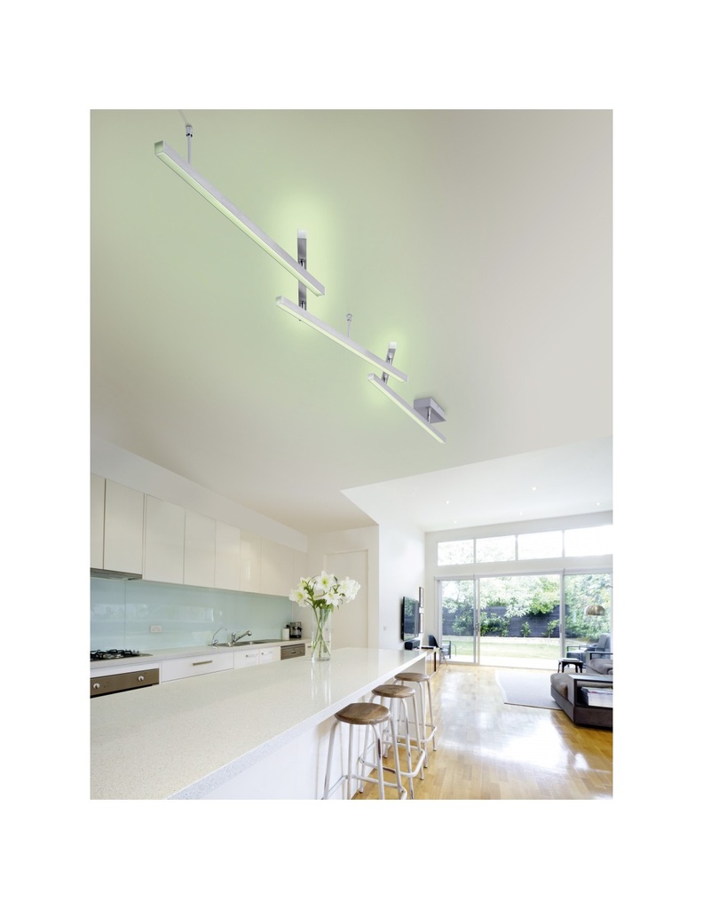 Plafoniera Bacchette Emissione Led RGB Diretta e Indiretta Melby Smart Control Trio Lighting - Samnite